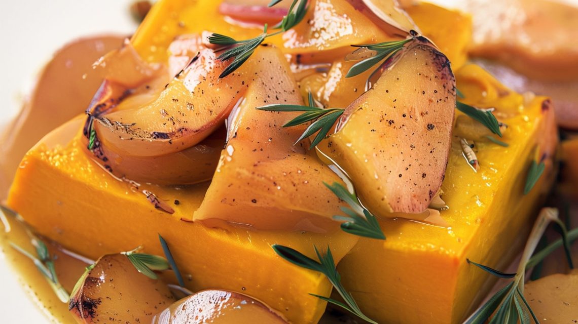 The Best Roasted Butternut Squash with Apple-Pear Compote